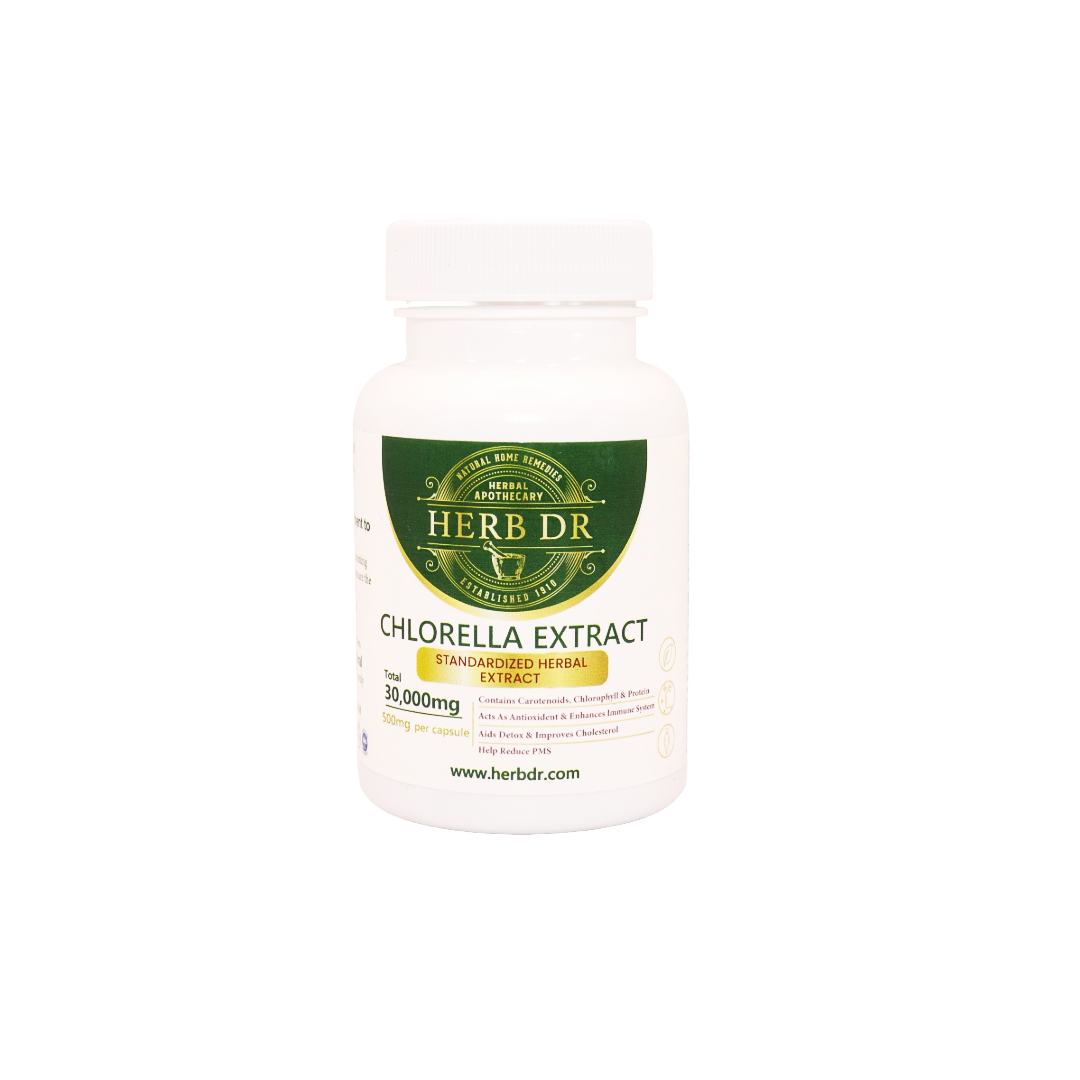 Herb Dr Chlorella Capsules – Broken Cell Wall Chlorella, 500mg, Heavy Metal Detox, Immune Support & Superfood Nutrition