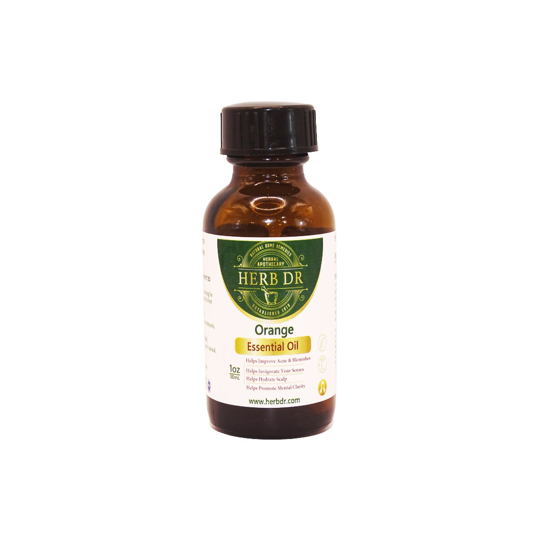 Herb Dr Sweet Orange Essential Oil Cold Pressed – Citrus Sinensis, 85-96% Limonene, Skin Brightening, Acne Relief & Uplifting Aromatherapy