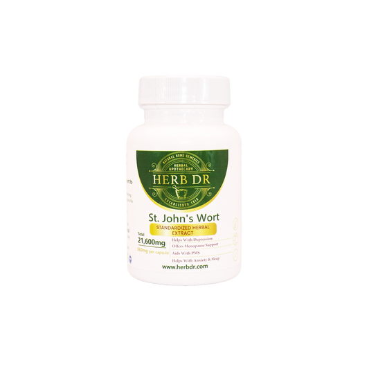 Herb Dr St. John's Wort Capsules – Hypericum Perforatum Standardized to 0.3% Hypericin, 21,600mg Total, Mood Support & Depression Relief