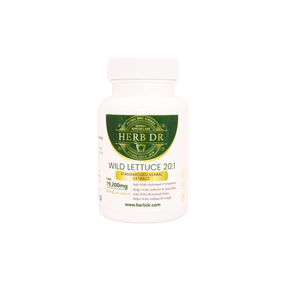Herb Dr Wild Lettuce Capsules – Lactuca Virosa 20:1 Concentrated Extract, 320mg, 60 Capsules