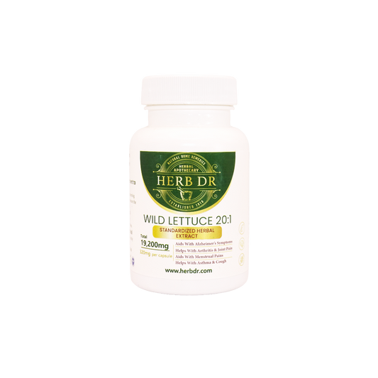 Herb Dr Wild Lettuce Capsules – Lactuca Virosa 20:1 Concentrated Extract, 320mg, 60 Capsules